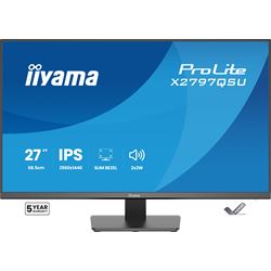 iiyama ProLite monitor X2797QSU-B1 27" IPS, 2560x1440, 4-side slim bezel, 75hz, Black, HDMI, Display Port, thumbnail 0