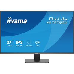 iiyama ProLite monitor X2797QSU-B1 27" IPS, 2560x1440, 4-side slim bezel, 75hz, Black, HDMI, Display Port, thumbnail 2