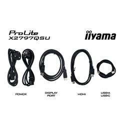 iiyama ProLite monitor X2797QSU-B1 27" IPS, 2560x1440, 4-side slim bezel, 75hz, Black, HDMI, Display Port, thumbnail 12