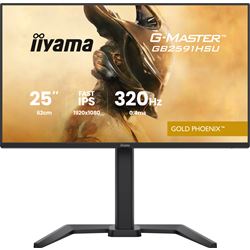 iiyama G-Master Gold Phoenix gaming monitor GB2591HSU-B1 24.5" Black, Fast IPS, Ultra Slim Bezel, Full HD, 320Hz, 0.4ms, FreeSync, HDMI, Display Port, USB Hub thumbnail 1