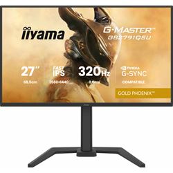 iiyama G-Master Gold Phoenix gaming monitor GB2791QSU-B1 27" Black, Fast IPS, Ultra Slim Bezel, QHD Res 2560 x 1440, 320Hz, 0.4ms, FreeSync, HDMI, Display Port, USB Hub thumbnail 2
