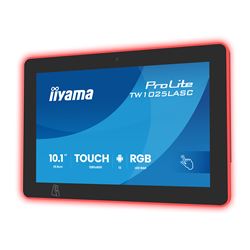 iiyama ProLite TW1025LASC-B3PNR, 10.1” PCAP 10pt touch screen with Android and Power over Ethernet Technology, Webcam/Mic, NFC/RFID reader and RGB LED bar thumbnail 3