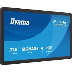 iiyama ProLite S2225AS-B1P Professional Grade Small Format Signage, 22”, Android OS, IPS, LAN control, POE, USB-C thumbnail 2