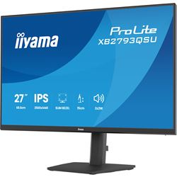 iiyama ProLite monitor XB2793QSU-B1 Height Adjustable ergonoic stand, 27" IPS, 75Hz, Black, 4-side slim bezel and QHD Res 2560×1440, HDMI, Display Port, USB Hub thumbnail 5