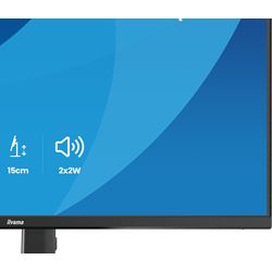 iiyama ProLite monitor XB2793QSU-B1 Height Adjustable ergonoic stand, 27" IPS, 75Hz, Black, 4-side slim bezel and QHD Res 2560×1440, HDMI, Display Port, USB Hub thumbnail 10