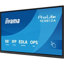 iiyama ProLite TE9813A-B2AG 98’’ Google EDLA Certified 4K Touchscreen, iiWare 21E with Android 14-EDLA, WiFi-6E with Bluetooth 5, with wall mount. thumbnail 2