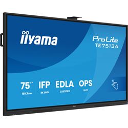 iiyama ProLite TE7513A-B2AG 75’’ Google EDLA Certified 4K Touchscreen, iiWare 21E with Android 14-EDLA, WiFi-6 with Bluetooth 5, with wall mount. thumbnail 3