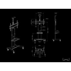 Multibrackets M Public Floorstand Basic for 55" - 86" screens -  max load: 90kg - UL - VESA: 200x200-800x500mm - black thumbnail 6