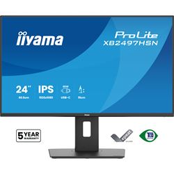 iiyama ProLite monitor XB2497HSN-B1 24" IPS, Full HD, Ultra Slim Bezel, HDMI, Display Port, USB-C dock, Ergonomic Height Adjustable.  thumbnail 0