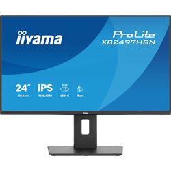 iiyama ProLite monitor XB2497HSN-B1 24" IPS, Full HD, Ultra Slim Bezel, HDMI, Display Port, USB-C dock, Ergonomic Height Adjustable.  thumbnail 1