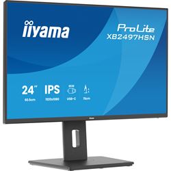iiyama ProLite monitor XB2497HSN-B1 24" IPS, Full HD, Ultra Slim Bezel, HDMI, Display Port, USB-C dock, Ergonomic Height Adjustable.  thumbnail 4