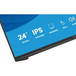 iiyama ProLite monitor XB2491HS-B1 24" IPS, Height Adjustable, Full HD, Black, Ultra Slim Bezel, HDMI, Display Port, 120hz, speakers thumbnail 8