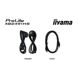 iiyama ProLite monitor XB2491HS-B1 24" IPS, Height Adjustable, Full HD, Black, Ultra Slim Bezel, HDMI, Display Port, 120hz, speakers thumbnail 17
