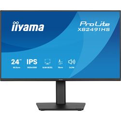 iiyama ProLite monitor XB2491HS-B1 24" IPS, Height Adjustable, Full HD, Black, Ultra Slim Bezel, HDMI, Display Port, 120hz, speakers thumbnail 2