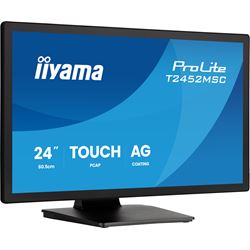 iiyama ProLite monitor T2452MSC-B2AG 24" Black, IPS, Projective Capacitive 10pt touch, HDMI, Display Port, edge-to-edge glass, anti fingerprint coating, anti-glare thumbnail 3