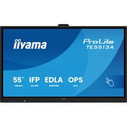 iiyama ProLite TE5513A-B2AG 55’’ Google EDLA Certified 4K Touchscreen, iiWare 21E with Android 14-EDLA, WiFi-6E with Bluetooth 5, with wall mount. thumbnail 1