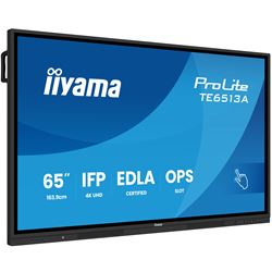 iiyama ProLite TE6513A-B2AG 65’’ Google EDLA Certified 4K Touchscreen, iiWare 21E with Android 14-EDLA, WiFi-6E with Bluetooth 5, with wall mount. thumbnail 1