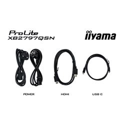 iiyama ProLite monitor XB2797QSN-B1 27" IPS, WQHD, USB-C dock and RJ45 (LAN), Ultra Slim Bezel, HDMI, Display Port, Height Adjustable.  thumbnail 21