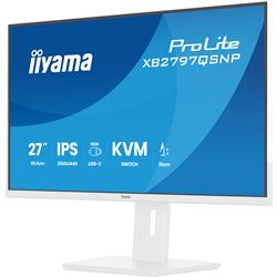 iiyama ProLite monitor XB2797QSNP-W1 27" IPS, WQHD, KVM Switch, USB-C dock and RJ45 (LAN), Ultra Slim Bezel, HDMI, Display Port, Height Adjustable.  thumbnail 5