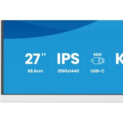 iiyama ProLite monitor XB2797QSNP-W1 27" IPS, WQHD, KVM Switch, USB-C dock and RJ45 (LAN), Ultra Slim Bezel, HDMI, Display Port, Height Adjustable.  thumbnail 10