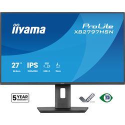 iiyama ProLite Monitor XB2797HSN-B1 27", Black, Height Adjustable, IPS Panel, USB-C connection, Daisy chain, RJ45 (LAN) thumbnail 0
