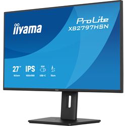 iiyama ProLite Monitor XB2797HSN-B1 27", Black, Height Adjustable, IPS Panel, USB-C connection, Daisy chain, RJ45 (LAN) thumbnail 5