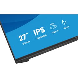 iiyama ProLite Monitor XB2797HSN-B1 27", Black, Height Adjustable, IPS Panel, USB-C connection, Daisy chain, RJ45 (LAN) thumbnail 9