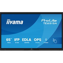 iiyama ProLite TE6515A-B2AG 65’’ Google EDLA Certified 4K Touchscreen, PIP, iiWare 21E with Android 14-EDLA, WiFi-6 with Bluetooth 5, 20W Subwoofer, with wall mount. thumbnail 0
