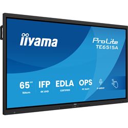 iiyama ProLite TE6515A-B2AG 65’’ Google EDLA Certified 4K Touchscreen, PIP, iiWare 21E with Android 14-EDLA, WiFi-6 with Bluetooth 5, 20W Subwoofer, with wall mount. thumbnail 1
