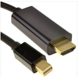 MINIDP-2M-HDMI Mini DisplayPort to HDMI Cable 2m BLACK thumbnail 0