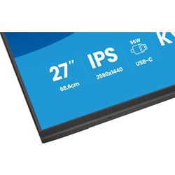 iiyama ProLite monitor XB2797QSNP-B1 27" IPS, WQHD, KVM Switch, USB-C dock with 96W pwer delivery and RJ45 (LAN), Ultra Slim Bezel, HDMI, Display Port, Height Adjustable thumbnail 2
