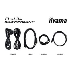 iiyama ProLite monitor XB2797QSNP-B1 27" IPS, WQHD, KVM Switch, USB-C dock with 96W pwer delivery and RJ45 (LAN), Ultra Slim Bezel, HDMI, Display Port, Height Adjustable thumbnail 12
