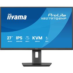 iiyama ProLite monitor XB2797QSNP-B1 27" IPS, WQHD, KVM Switch, USB-C dock with 96W pwer delivery and RJ45 (LAN), Ultra Slim Bezel, HDMI, Display Port, Height Adjustable thumbnail 14