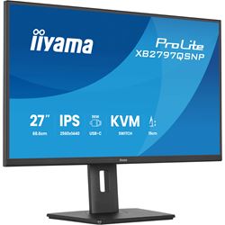 iiyama ProLite monitor XB2797QSNP-B1 27" IPS, WQHD, KVM Switch, USB-C dock with 96W pwer delivery and RJ45 (LAN), Ultra Slim Bezel, HDMI, Display Port, Height Adjustable thumbnail 16