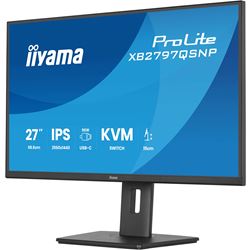 iiyama ProLite monitor XB2797QSNP-B1 27" IPS, WQHD, KVM Switch, USB-C dock with 96W pwer delivery and RJ45 (LAN), Ultra Slim Bezel, HDMI, Display Port, Height Adjustable thumbnail 17