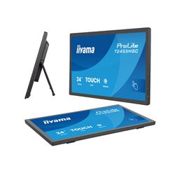 iiyama ProLite monitor T2455MSC-B2 24" Black, IPS, Projective Capacitive 10pt touch, HDMI, Display Port, edge-to-edge glass, anti fingerprint coating, integrated webcam & mic thumbnail 1