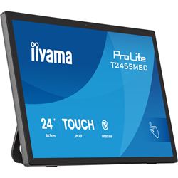 iiyama ProLite monitor T2455MSC-B2 24" Black, IPS, Projective Capacitive 10pt touch, HDMI, Display Port, edge-to-edge glass, anti fingerprint coating, integrated webcam & mic thumbnail 3