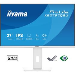 iiyama ProLite monitor XB2797QSU-W1 27" IPS, Height Adjustable, 2560x1440, 4-side slim bezel, 75hz, White, HDMI, Display Port, thumbnail 0