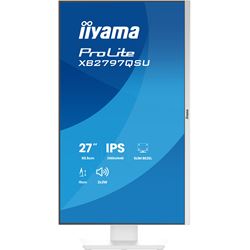 iiyama ProLite monitor XB2797QSU-W1 27" IPS, Height Adjustable, 2560x1440, 4-side slim bezel, 75hz, White, HDMI, Display Port, thumbnail 3