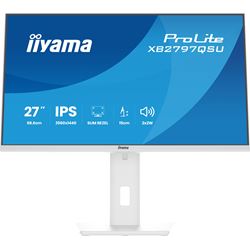 iiyama ProLite monitor XB2797QSU-W1 27" IPS, Height Adjustable, 2560x1440, 4-side slim bezel, 75hz, White, HDMI, Display Port, thumbnail 4