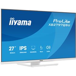 iiyama ProLite monitor XB2797QSU-W1 27" IPS, Height Adjustable, 2560x1440, 4-side slim bezel, 75hz, White, HDMI, Display Port, thumbnail 8