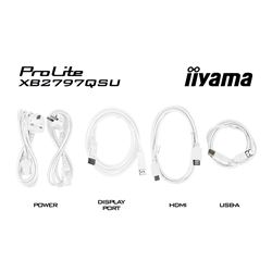 iiyama ProLite monitor XB2797QSU-W1 27" IPS, Height Adjustable, 2560x1440, 4-side slim bezel, 75hz, White, HDMI, Display Port, thumbnail 26