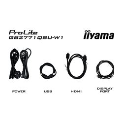 iiyama G-Master Red Eagle gaming monitor GB2771QSU-W1 27" White, Height Adjustable, QHD Resolution, Ultra Slim Bezel, IPS, 200Hz, 0.5ms, Nvidia G-Sync, HDMI, Display Port, USB Hub thumbnail 17