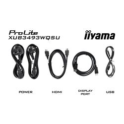 iiyama ProLite monitor XUB3493WQSU-B6 34" IPS with PiP, PBP, ultra-wide screen with HDMI and Height Adjustment thumbnail 8