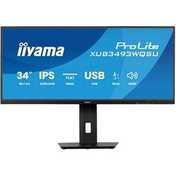 iiyama ProLite monitor XUB3493WQSU-B6 34" IPS with PiP, PBP, ultra-wide screen with HDMI and Height Adjustment thumbnail 0