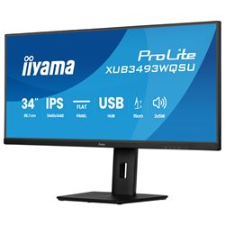 iiyama ProLite monitor XUB3493WQSU-B6 34" IPS with PiP, PBP, ultra-wide screen with HDMI and Height Adjustment thumbnail 2