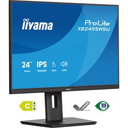 iiyama Prolite monitor XB2495WSU-B1 24" IPS, WUXGA 1920 x 1200, Black, DP, HDMI, USB Hub, 99% sRGB, Height Adjustable thumbnail 4