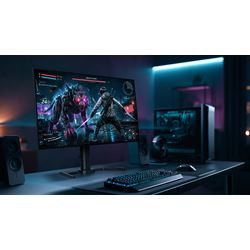 iiyama G-Master Titan Falcon gaming monitor GOB2701QSC-B1 27" with META3 OLED 4th generation panel, 2560x1440 res, 165Hz, 0.03ms, HDMI, Display Port, USB-C, USB Hub thumbnail 2