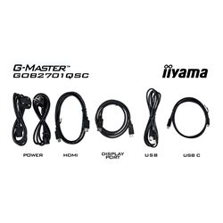 iiyama G-Master Titan Falcon gaming monitor GOB2701QSC-B1 27" with META3 OLED 4th generation panel, 2560x1440 res, 165Hz, 0.03ms, HDMI, Display Port, USB-C, USB Hub thumbnail 7