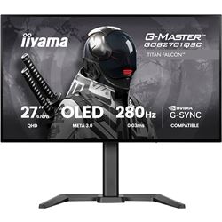 iiyama G-Master Titan Falcon gaming monitor GOB2701QSC-B1 27" with META3 OLED 4th generation panel, 2560x1440 res, 165Hz, 0.03ms, HDMI, Display Port, USB-C, USB Hub thumbnail 0